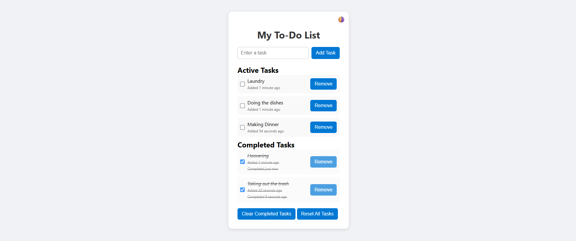 Screenshot of To-Do List